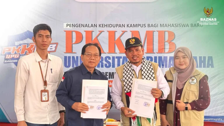 BAZNAS Banten Gelar Sosialisasi ZIS di Universitas Primagraha Sekaligus Teken MoU Optimalisasi Pengelolaan Zakat